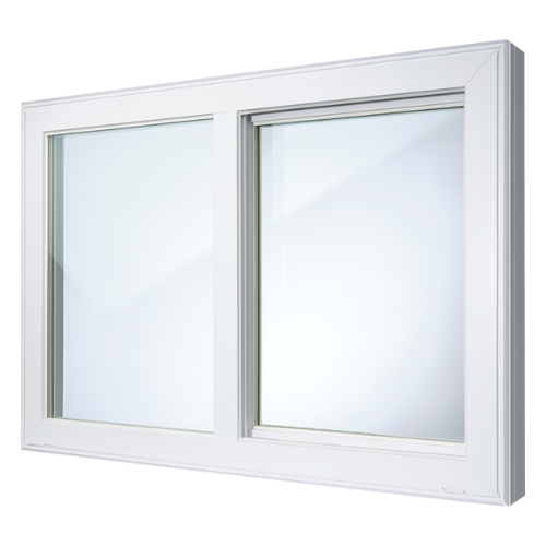 White horizontal sliding window